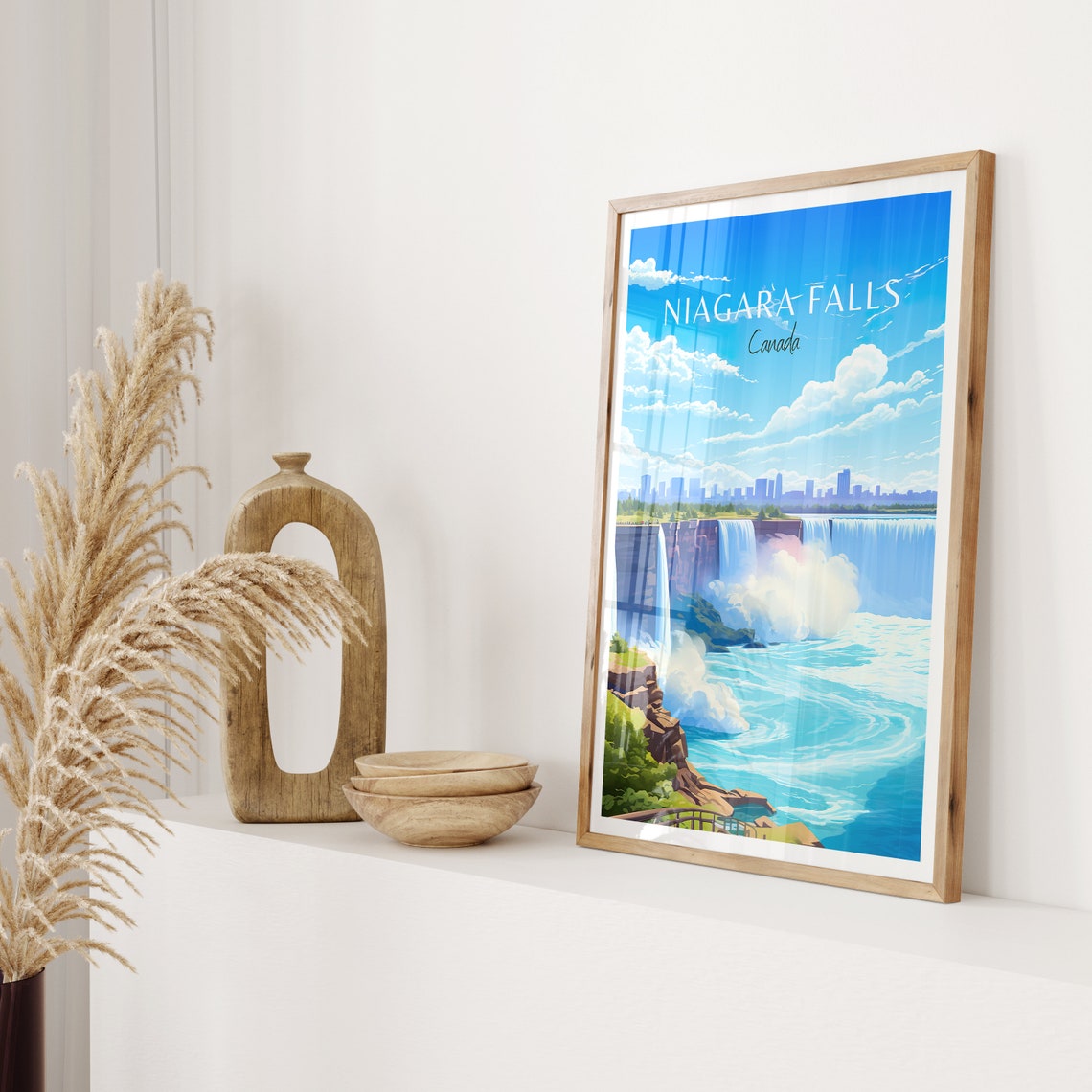 Niagara Falls Canada Horseshoe Falls Skyline Nature Travel Poster - Image 2