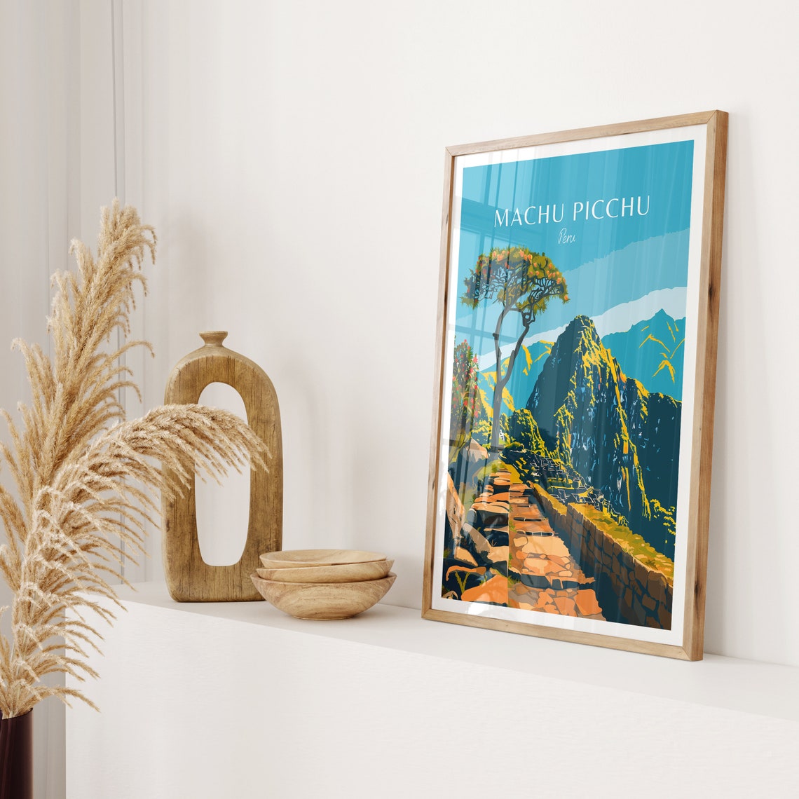 Machu Picchu Peru Ancient Inca Trail Stone Steps Andes Peak Poster - Image 2