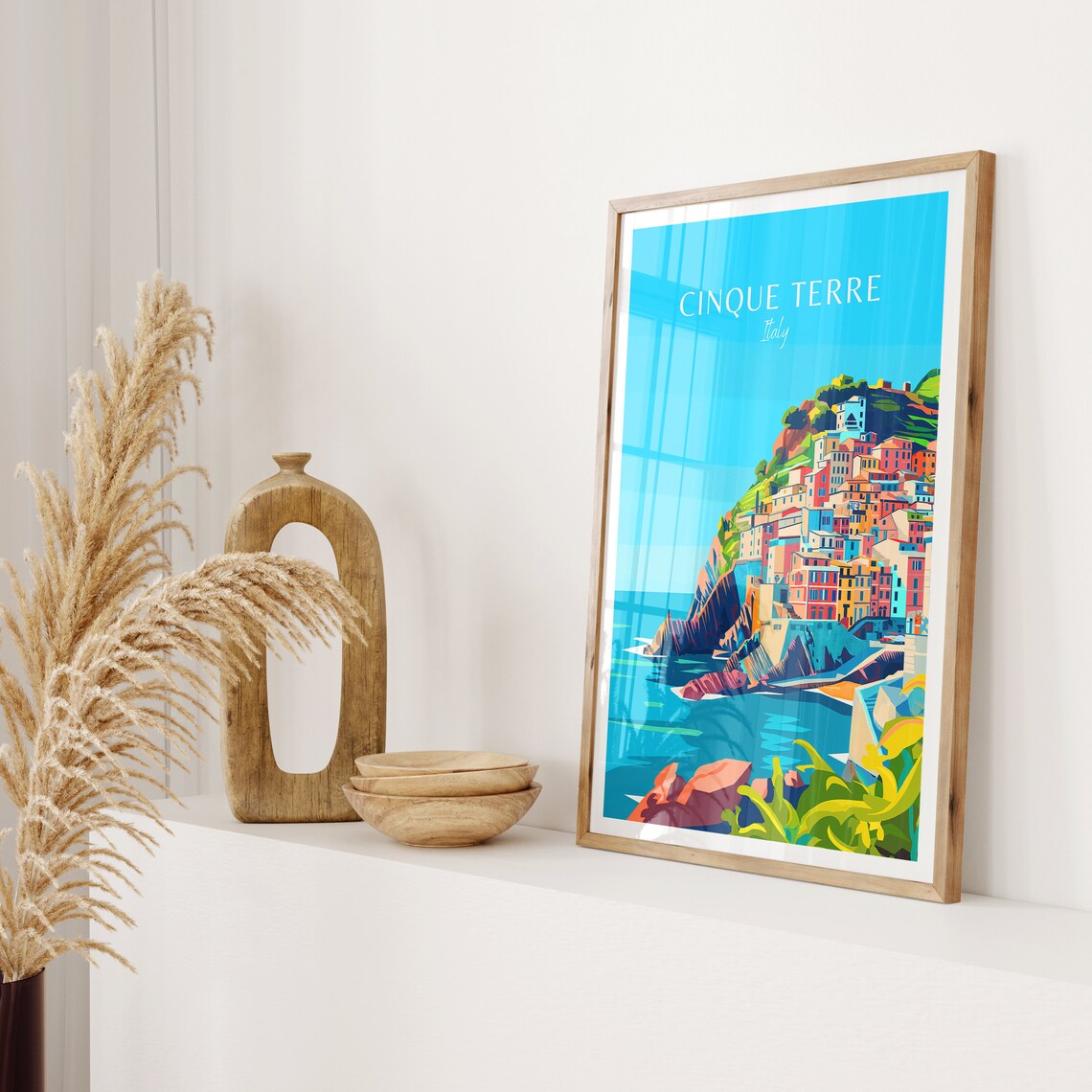 Cinque Terre Travel Poster, Italy Art Print - Image 2