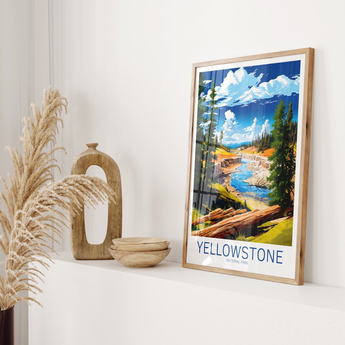Yellowstone Travel Poster National Park Poster Yellowstone Vintage Poster Travel Poster Yellowstone Retro Poster Yellowstone Travel Gift - Image 2