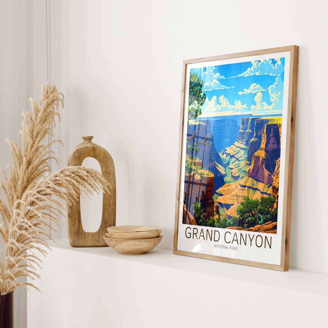 Grand Canyon National Park Desert Cliffs Vista Travel Poster - Image 2