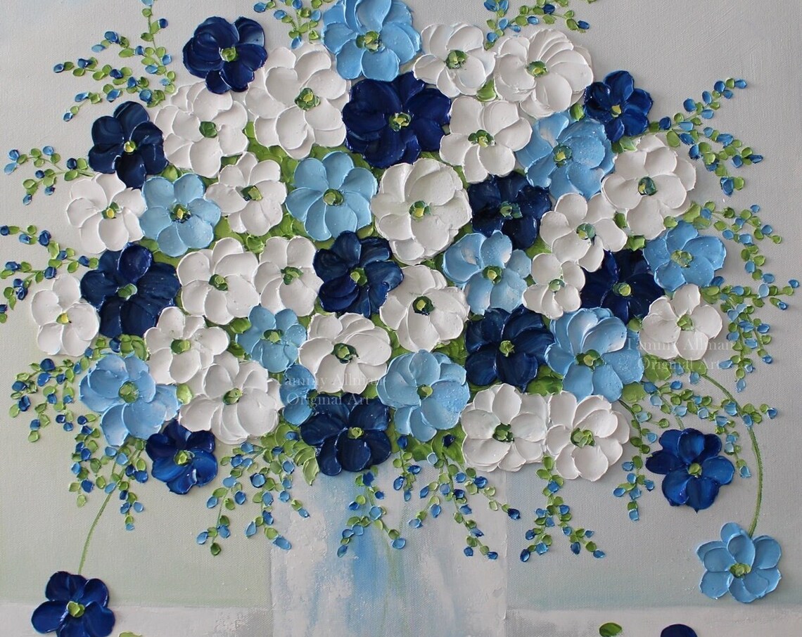 Custom Anemone Oil Impasto Painting, Floral Art Print - Image 5
