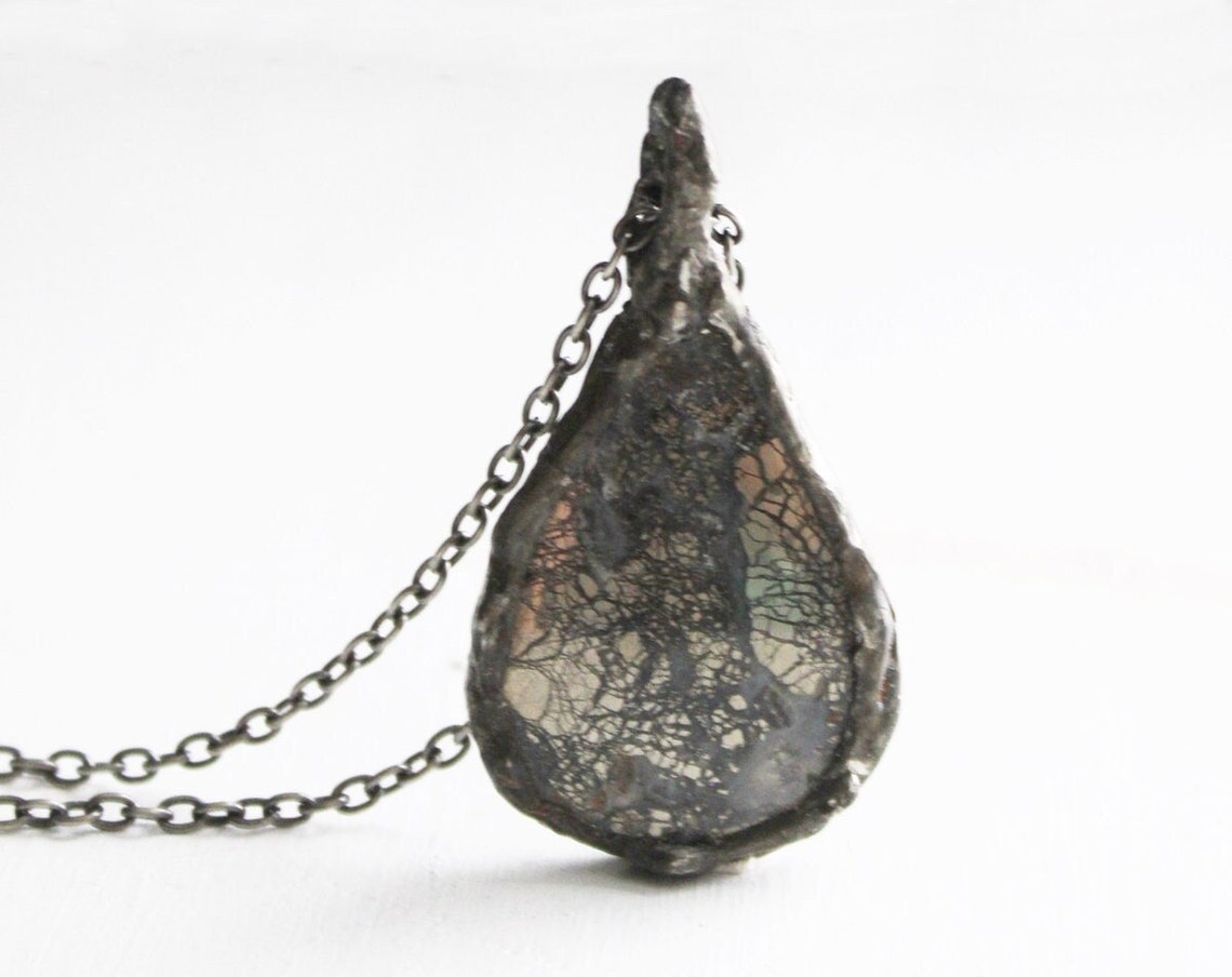 Marcasite Agate Pendant Necklace