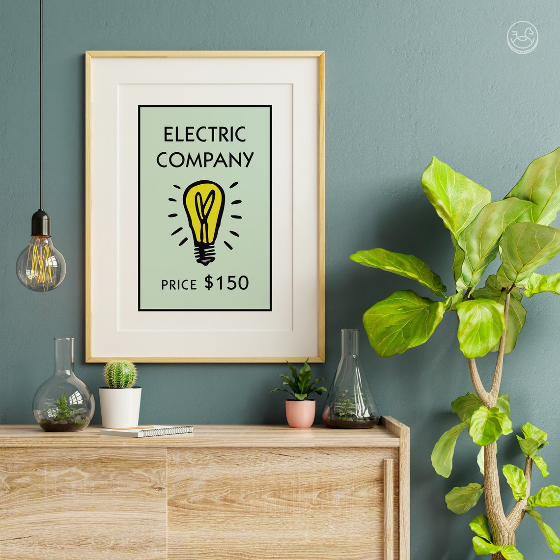 Electric Company Monopoly Style Game Card Novelty Art Poster - Image 4