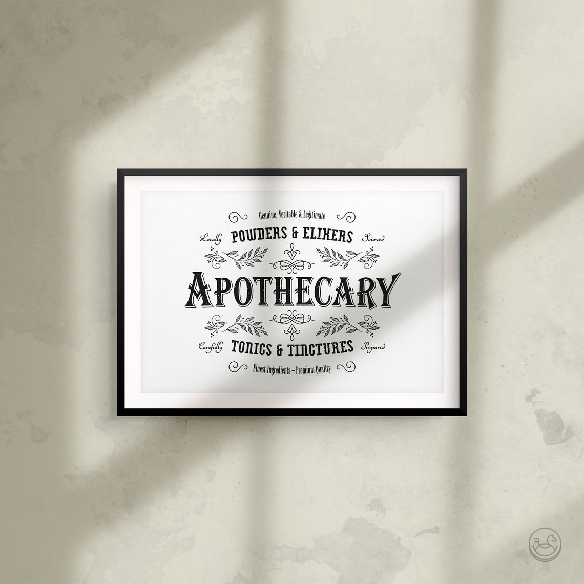 Vintage Apothecary Sign Typography Tonics Tinctures Rustic Wall Poster - Image 4