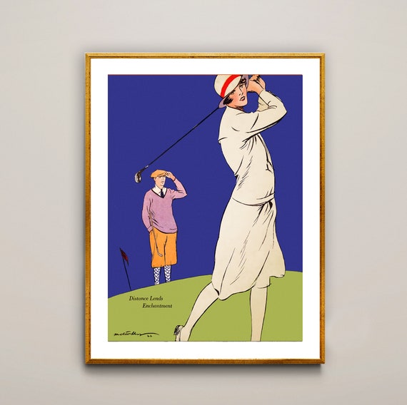Golfer Vintage Sport Poster Poster Or Print Gift Idea Wall Decor