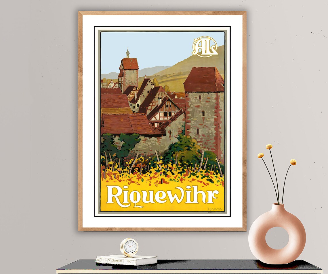 Riquewihr France Vintage Travel Poster Print
