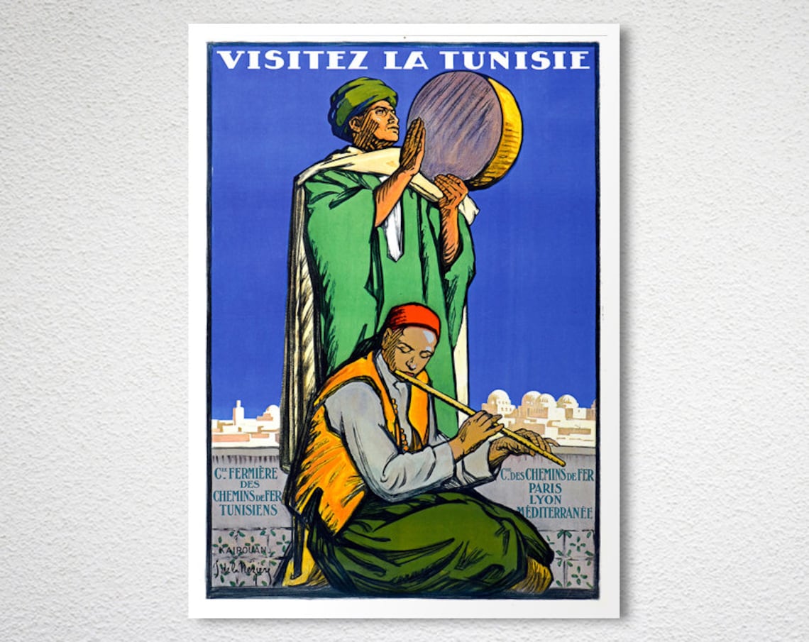 Visitez La Tunisie Vintage Travel Poster, Travel Poster - Image 2