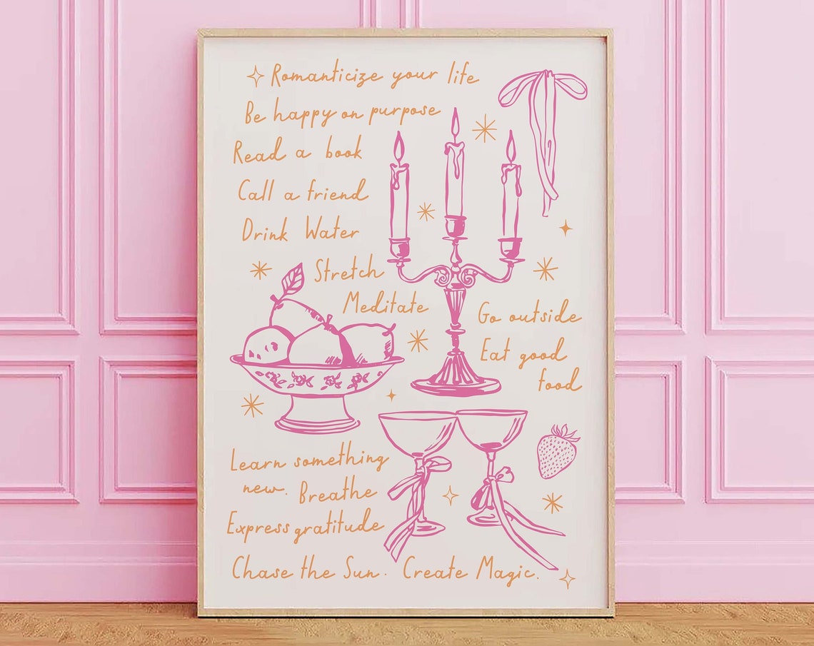 Handdrawn Quote Print Art Cute Illustrations Art Trendy Affirmation Wall Art Positivity Art - Image 4