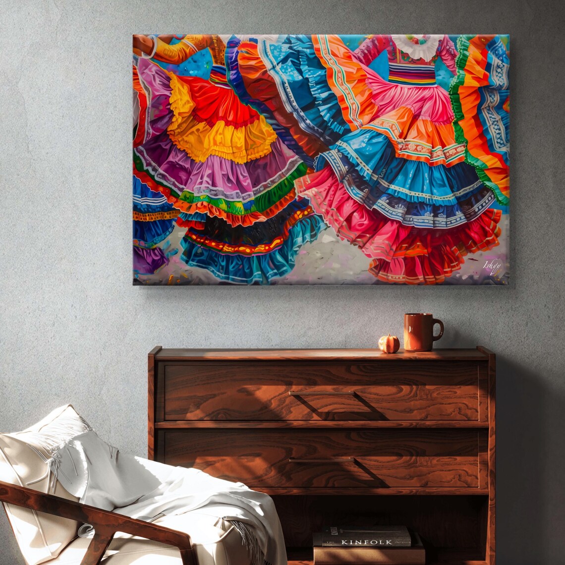 Zapateado Dancers, Mexican Folkloric Dance Art Print - Image 5