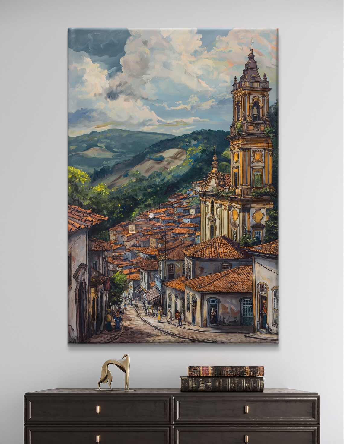 Ouro Preto Street Scene, Colonial Architecture Art Print - Image 6