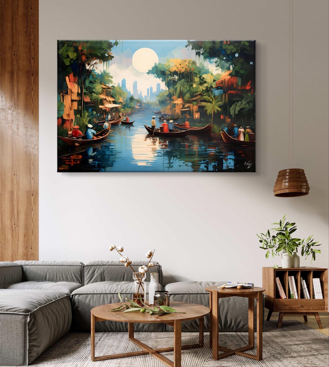 Floating Market Mekong Vietnam Travel Poster - Image 6