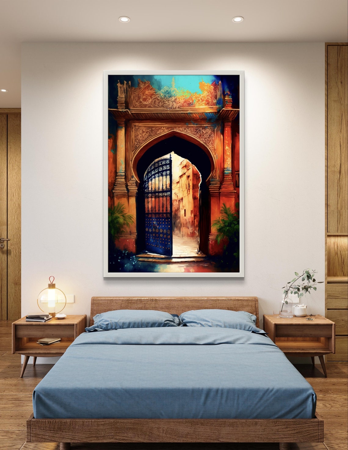 Ornate Indian Archway With Open Iron Gate Heritage Decor Poster - Image 4