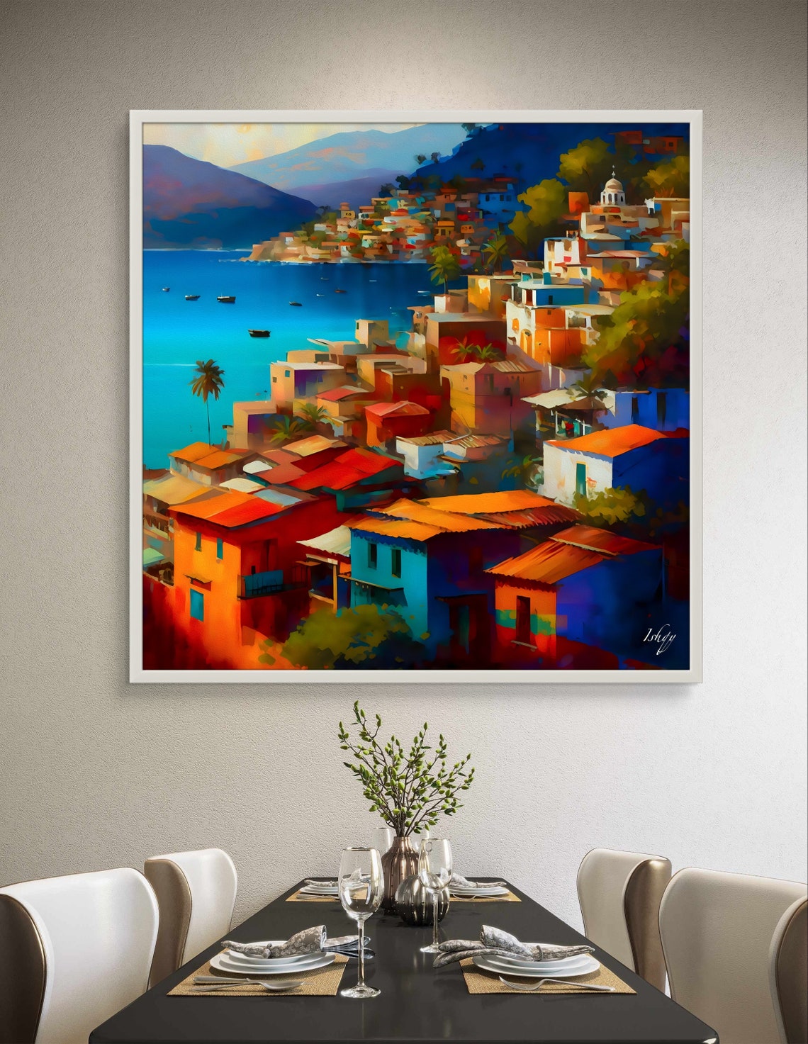 Acapulco Bay Vibrant Hillside Seaside Town Coastal Mexico Poster - Image 4