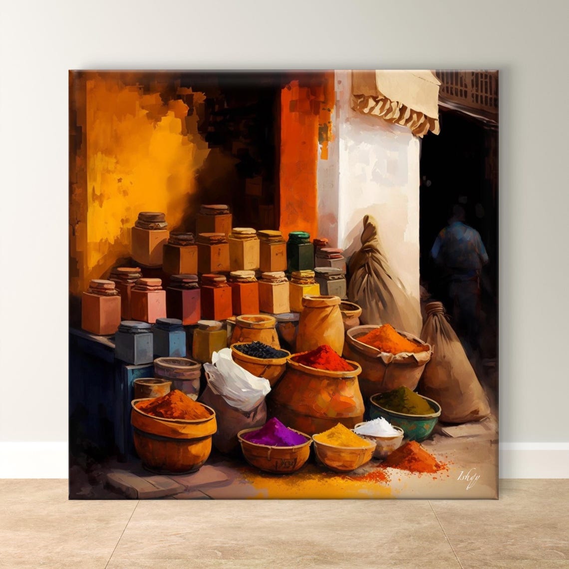 Colorful Middle Eastern Spice Market Bowls Still Life Poster