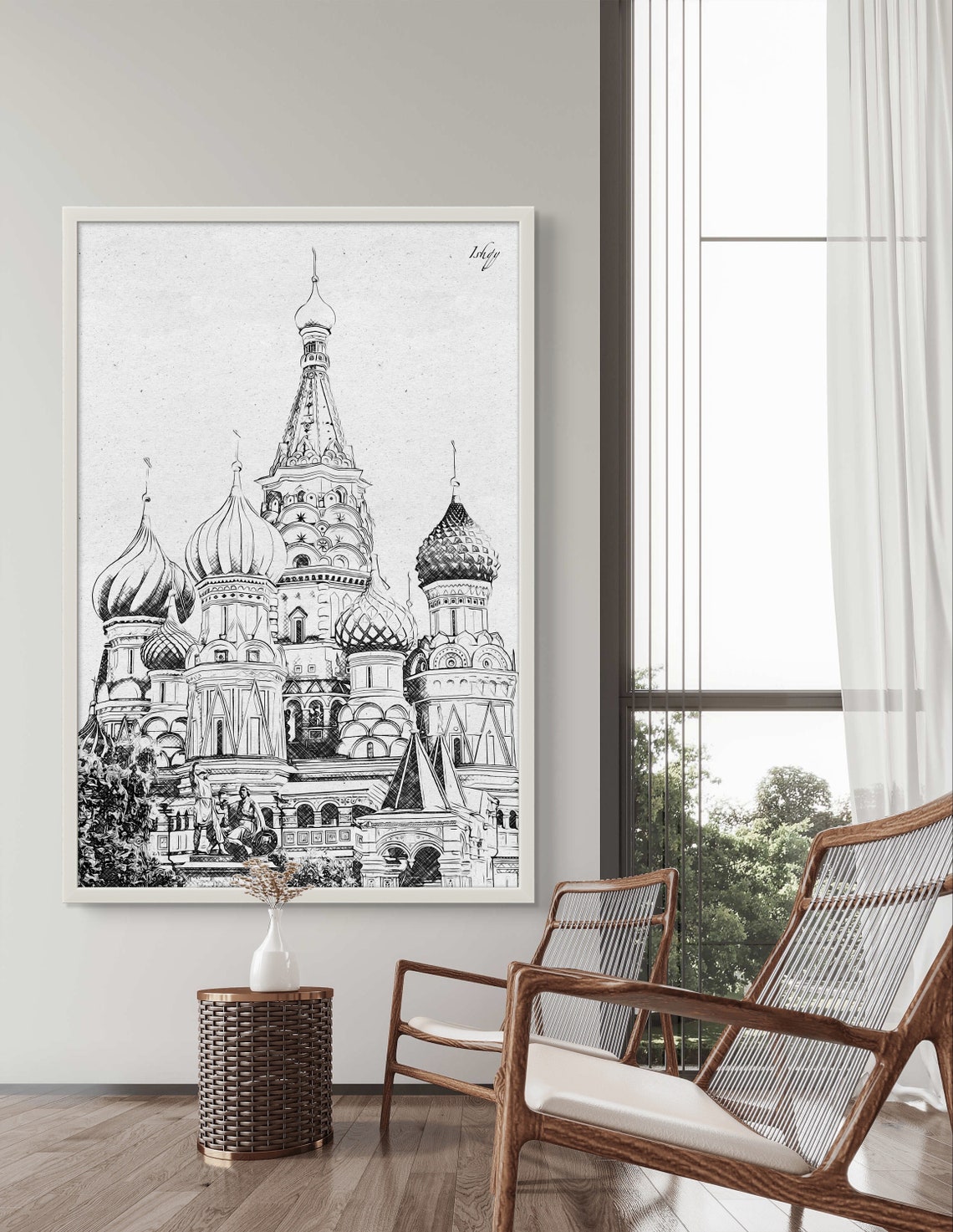 Saint Basils Art Cathedral Wall Art Russian Architecture Framed Cultural Landmark Poster Historical Moscow Decor Unique Gift - Image 2