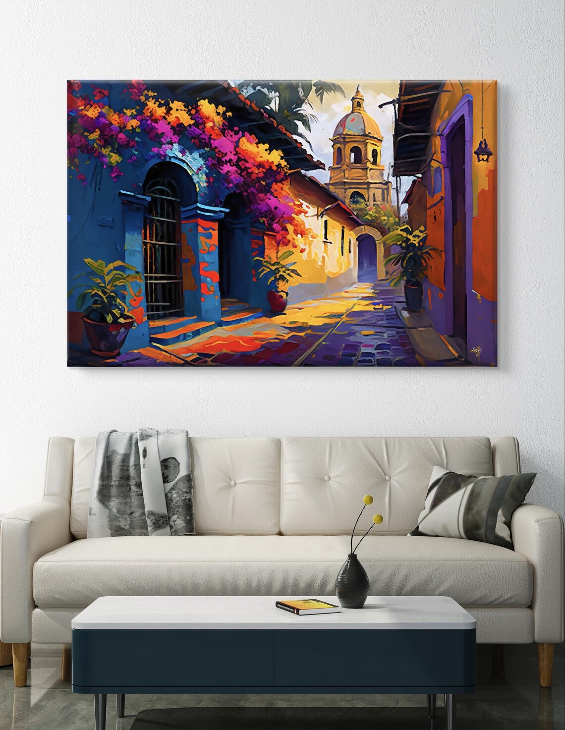 Oaxaca Streetscape, Colorful Mexico Art Print - Image 6