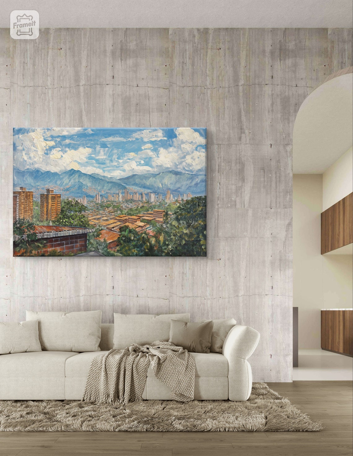 Medellin Colombia Skyline with Andes Mountains Cityscape Poster - Image 4