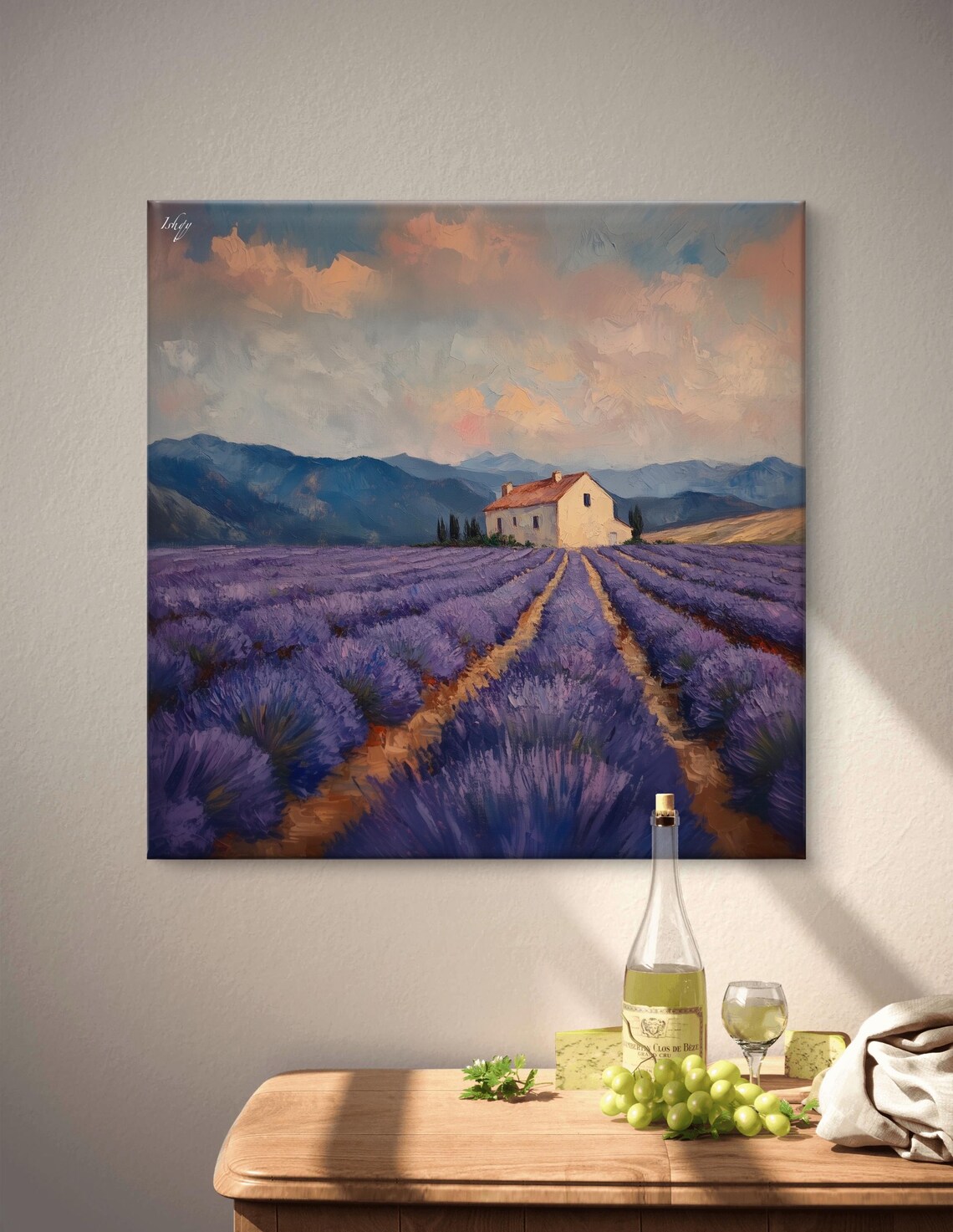 Purple Lavender Fields Stone Farmhouse Provence Countryside Art Poster - Image 6