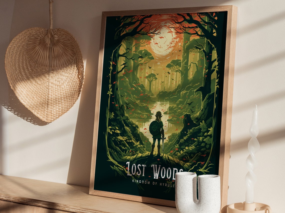 Lost Woods Kingdom of Hyrule Link Fantasy Forest Gaming Poster - Image 3