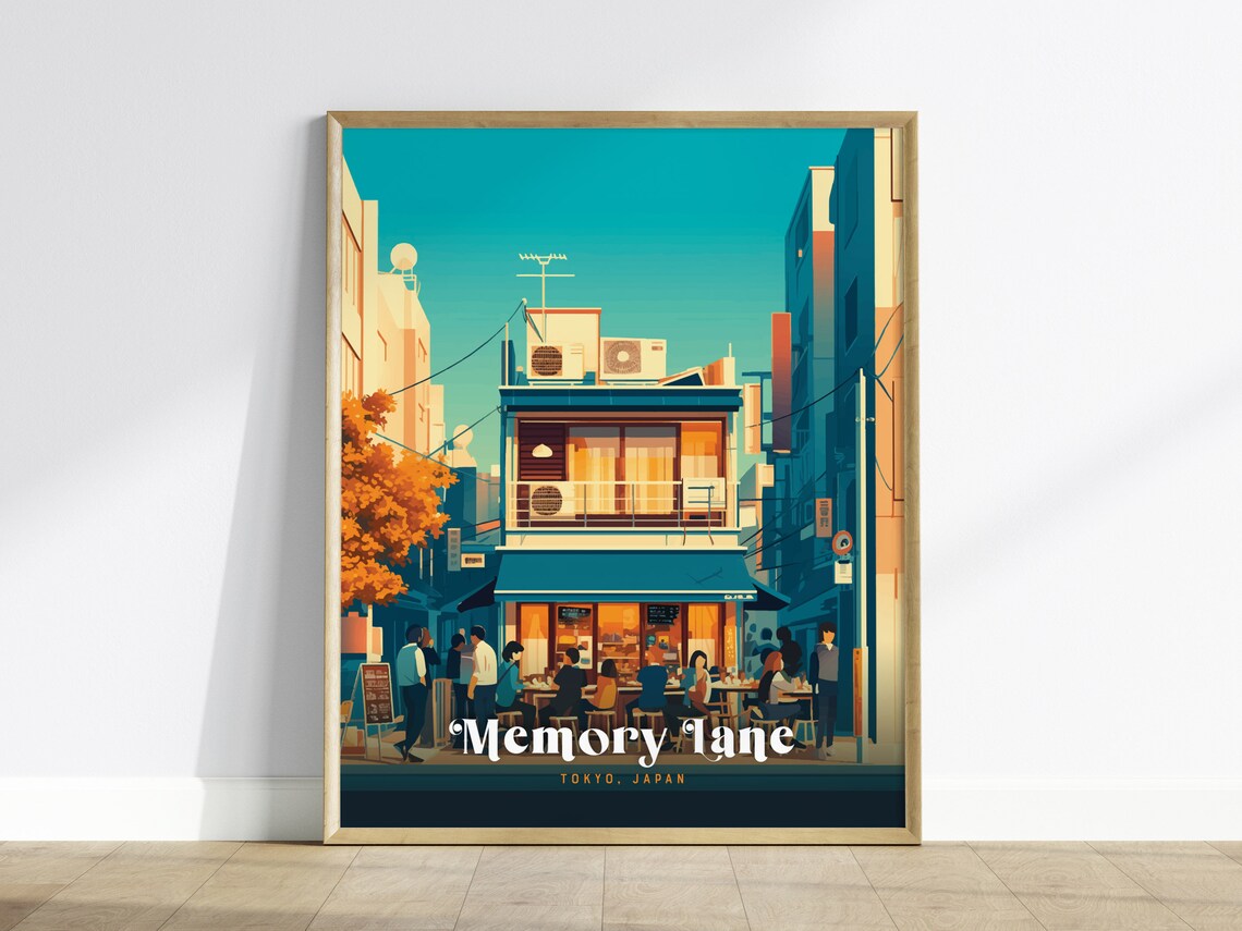 Memory Lane Tokyo Japan Retro Izakaya Alley Night Travel Poster