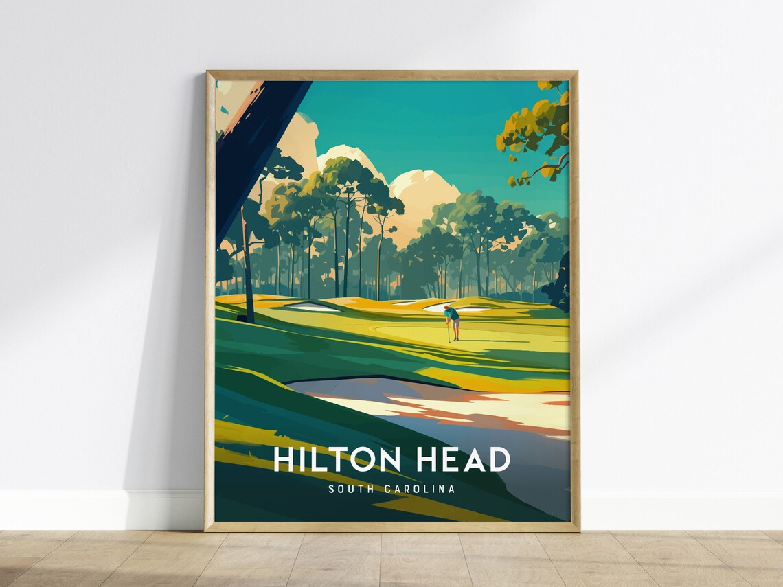 Hilton Island Golf Poster, Atlantic Dunes Course