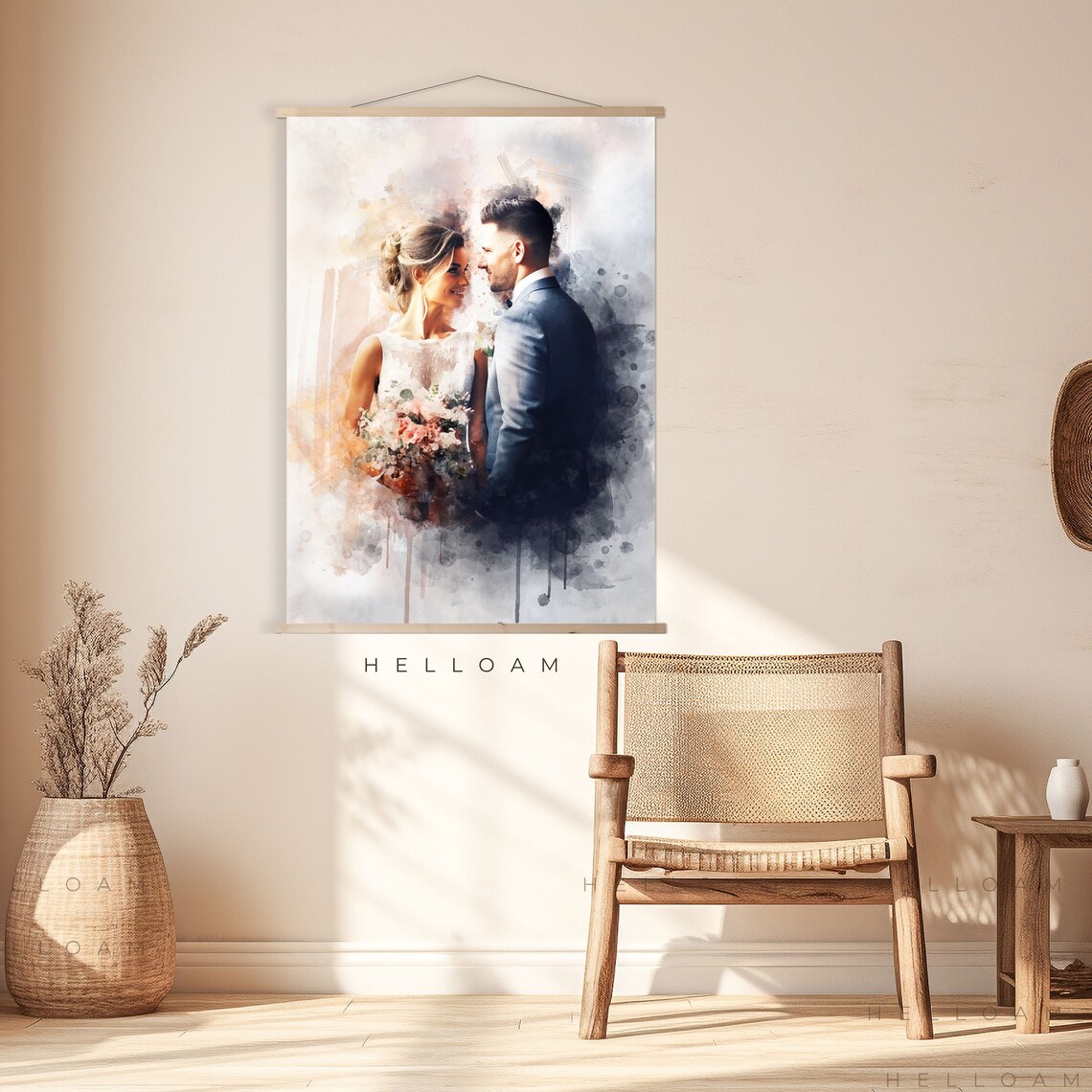 Custom Watercolor Portrait, Personalized Art Print - Image 2