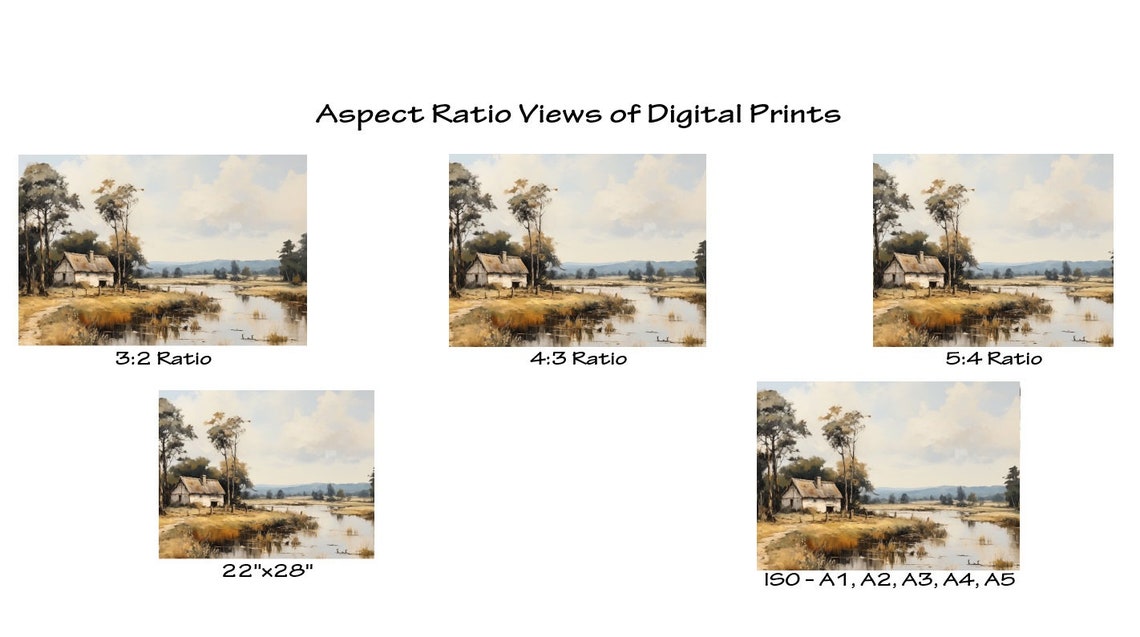 Rustic Country Cabin by the Marsh Pond with Pine Trees Poster - Image 2