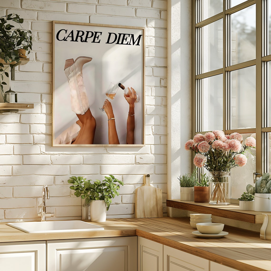 Carpe Diem Art Seize The Day Magazine Print Cowgirl Poster Trendy Wall Art Cowgirl Wall Art Cowgirl Decor - Image 2