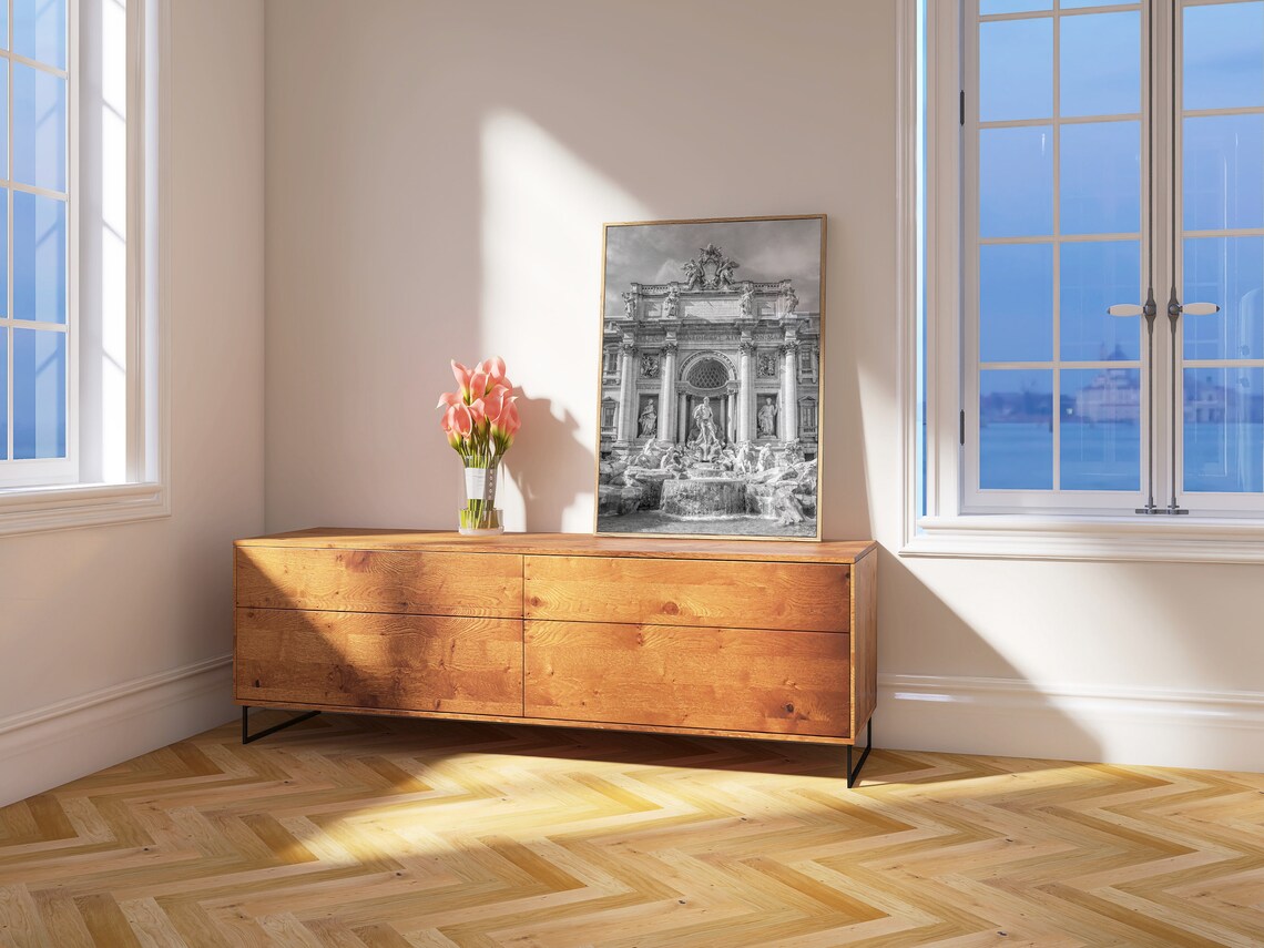 Black And White Rome Travel Poster, Italy Wall Art - Image 4