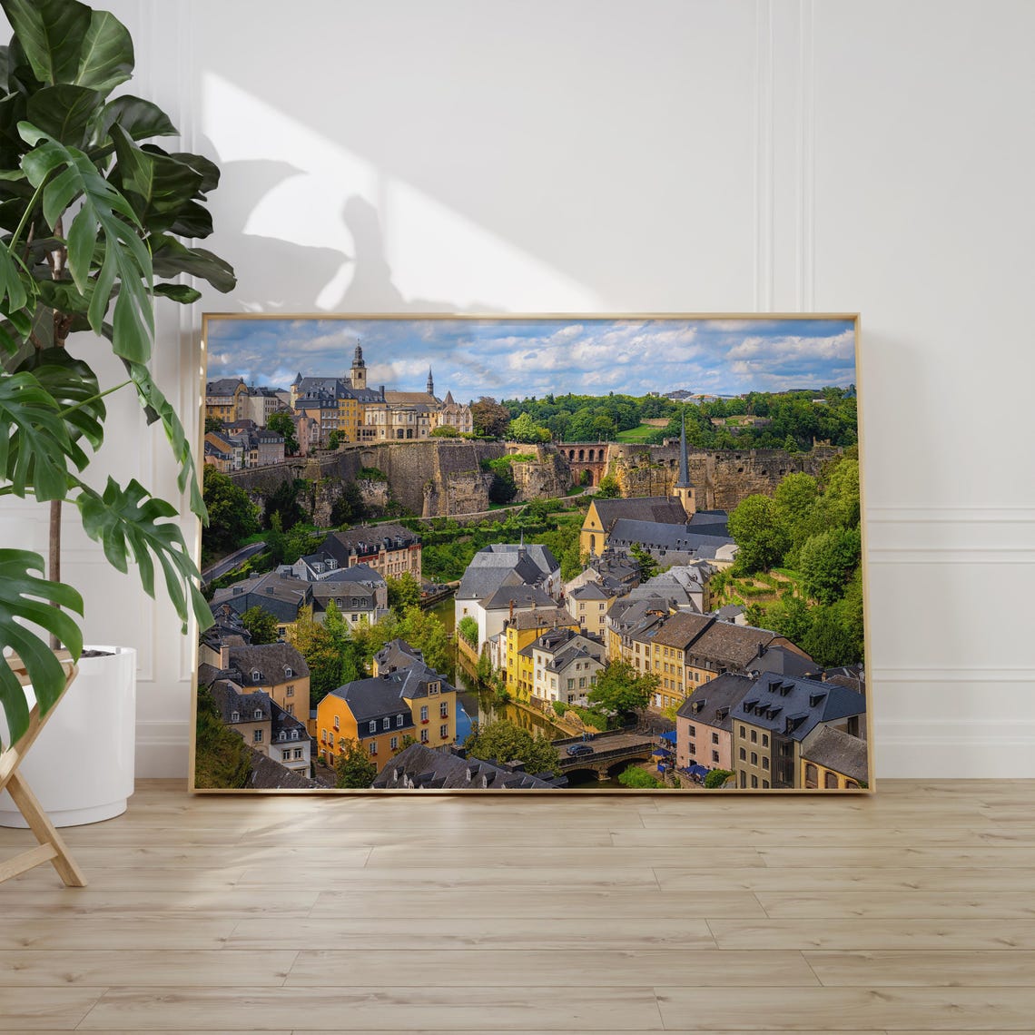 Luxembourg City Old Town Fortifications Color Historic Quarter Poster - Image 2