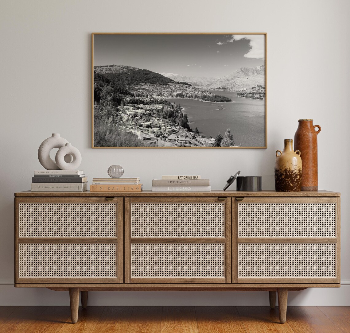 Black And White Queenstown Print Queenstown Art Queenstown Poster Queenstown Photo Queenstown Poster Print Queenstown Wall Decor - Image 4