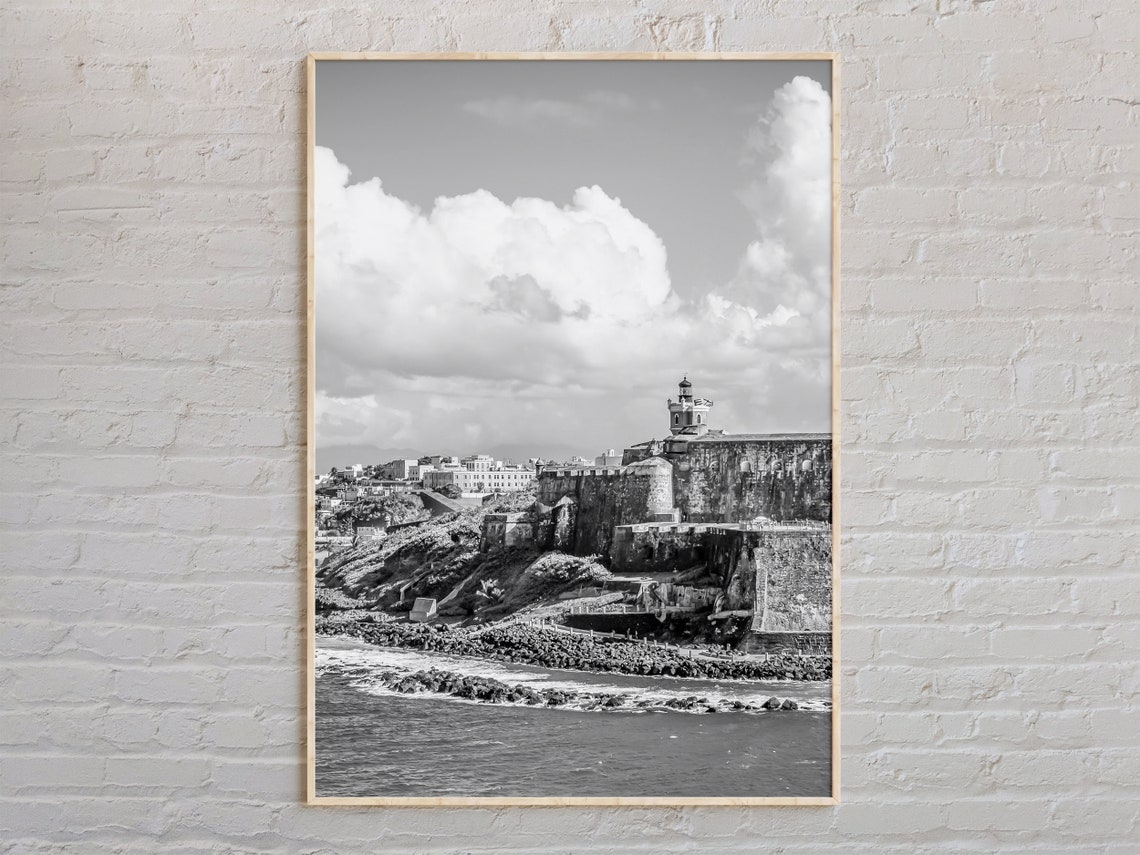 San Juan Black and White Travel Poster