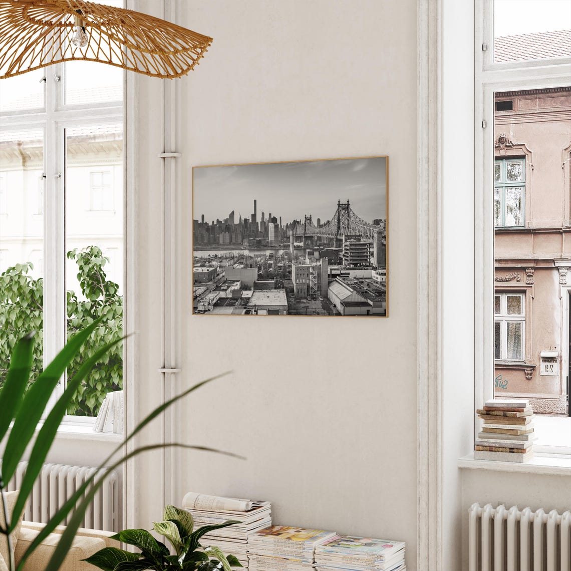 Queens New York Queensboro Bridge Manhattan View Landscape Poster - Image 3