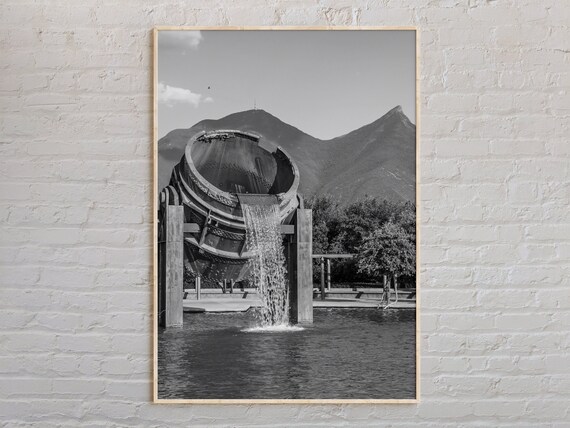 Black And White Monterrey Print Art Poster Photo Wall Decor Mexico