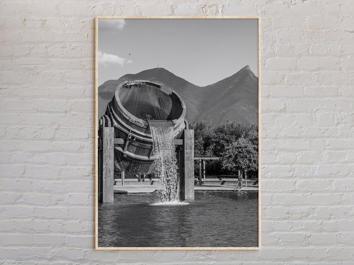 Black And White Monterrey Print Art Poster Photo Wall Decor Mexico