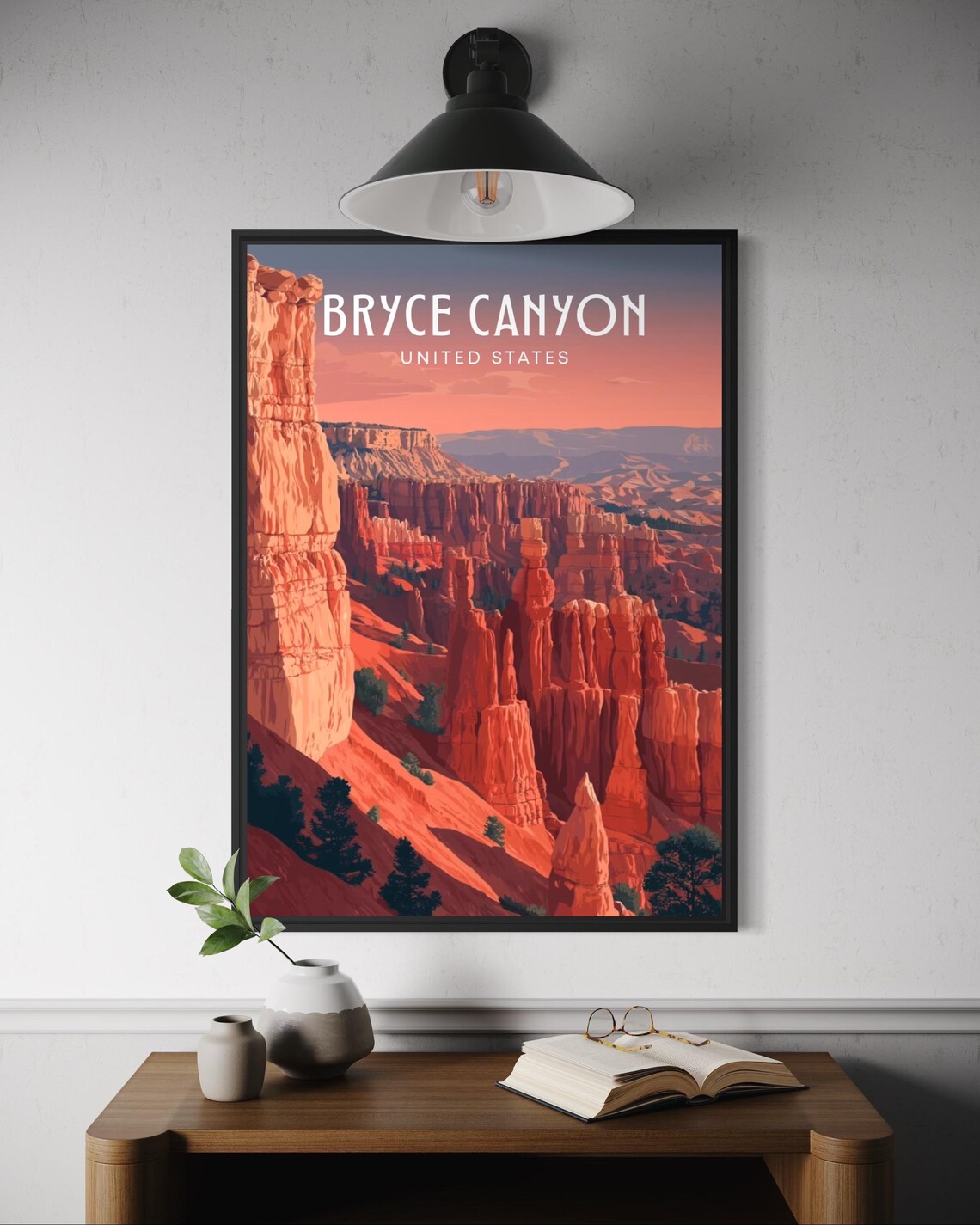 Bryce Canyon Travel Poster, Scenic Utah Art Print