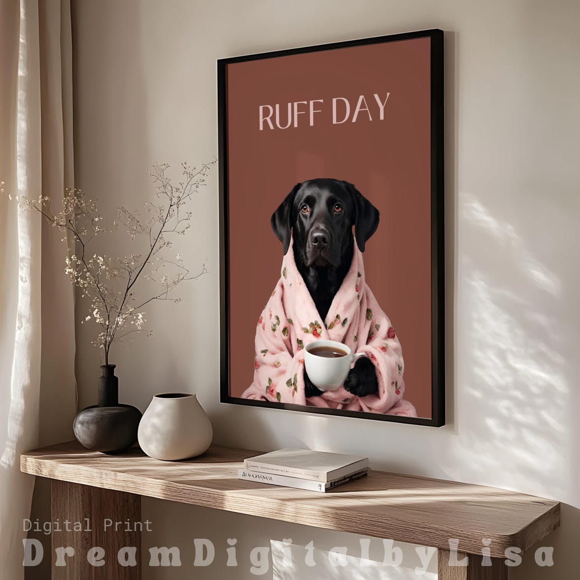 Black Labrador Print, Funny Dog Gifts - Image 2