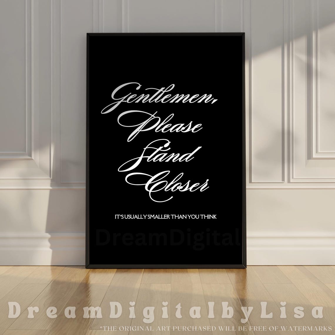 Gentlemen Please Stand Closer Funny Bathroom Humor Script Poster