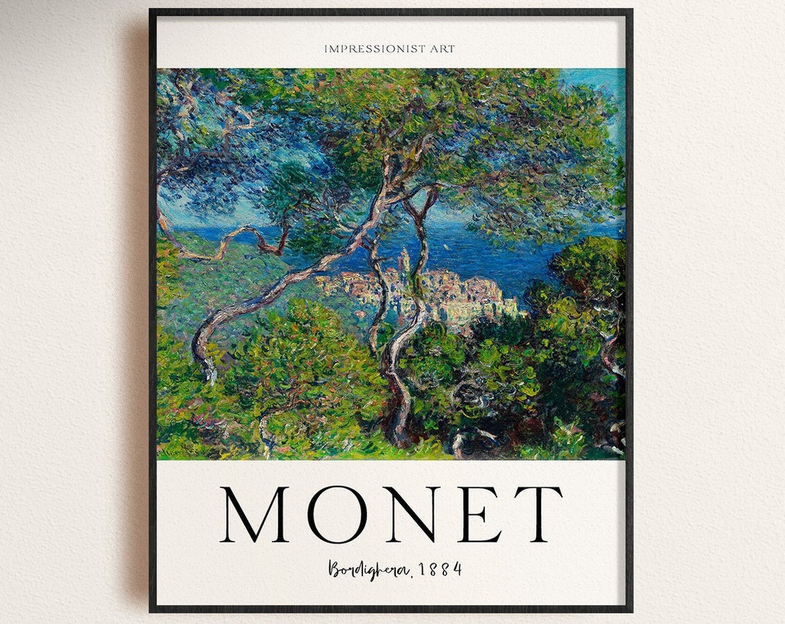 Monet Bordighera 1884 Impressionist Coastal Painting Art Poster - Image 2