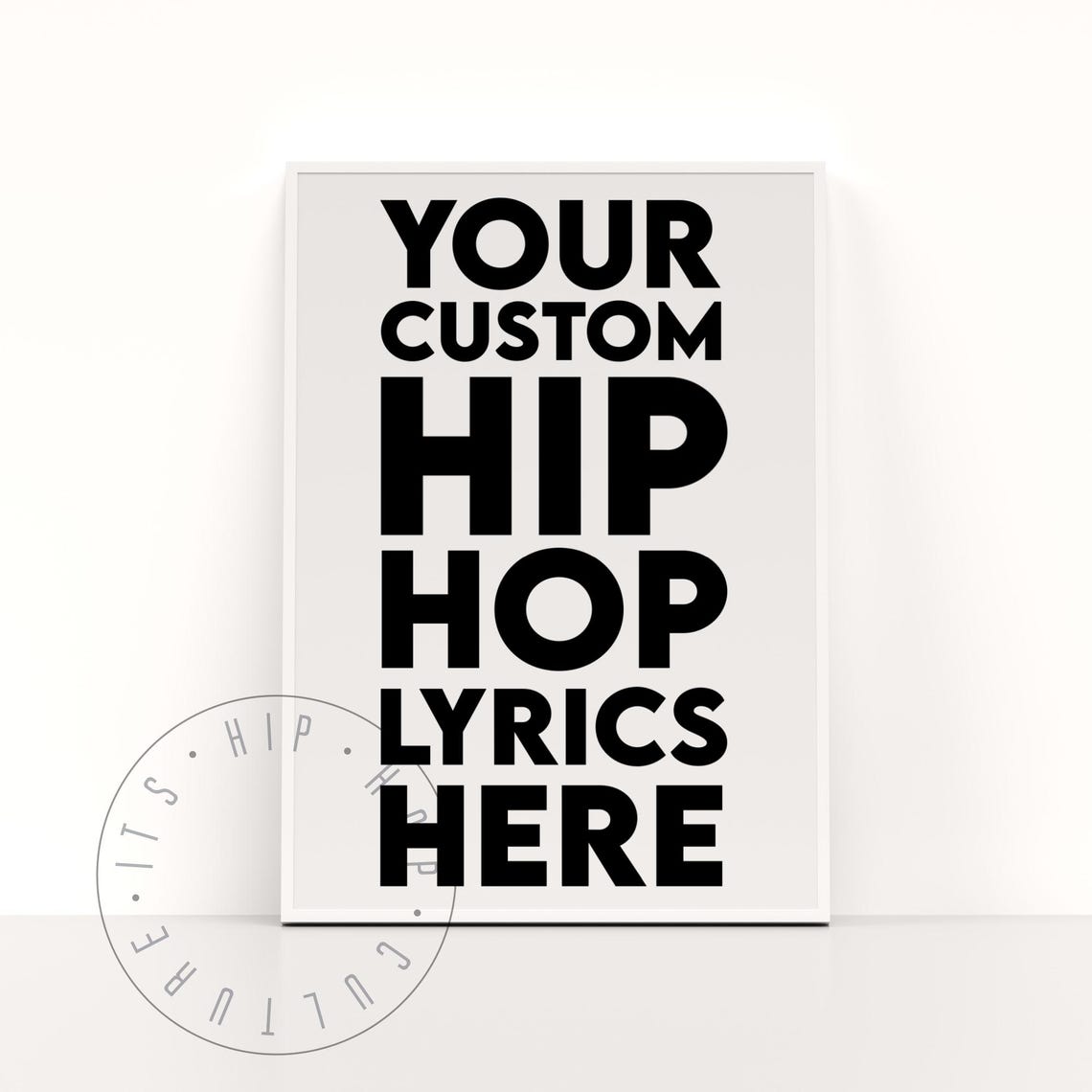 Custom Lyrics Poster Custom Hip Hop Lyrics Print Custom Rap Lyrics Poster Custom Rapper Quote Personalized Quote Personalized Lyric Print - Image 5