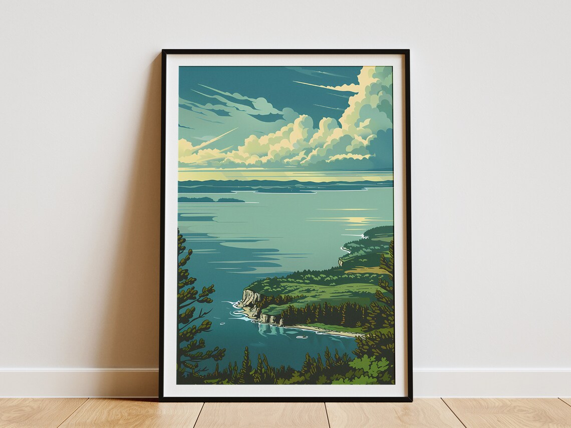 Door County Wisconsin Vintage Travel Poster Print