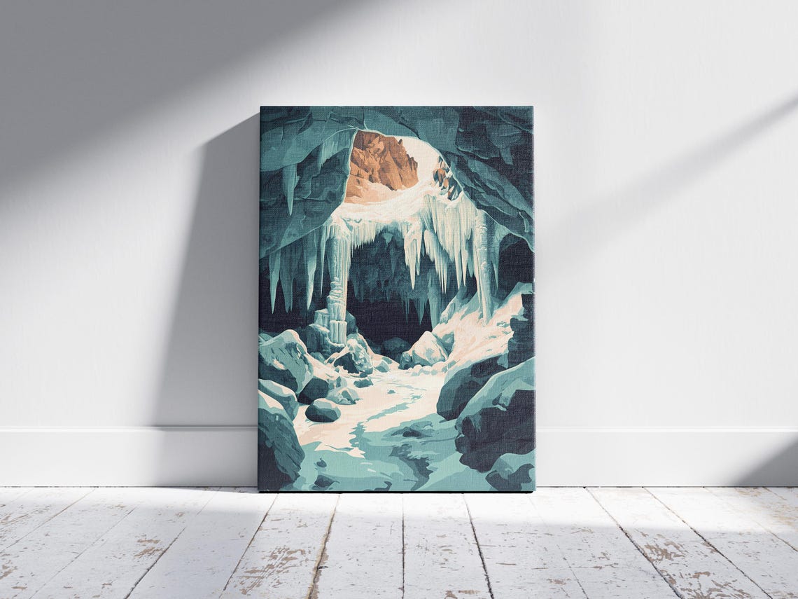 Eisriesenwelt Austria Ice Cave Stalactites Nature Travel Poster - Image 2