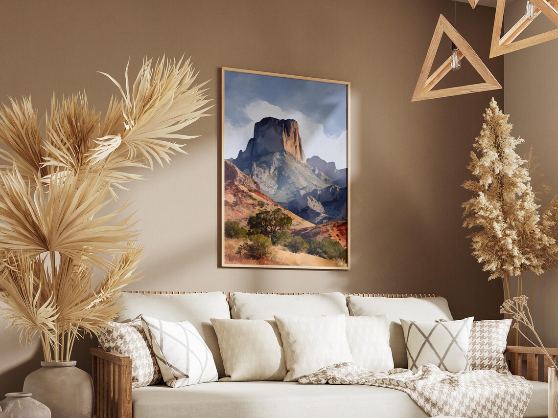 Big Bend National Park Desert Mountain Mesa Texas Travel Poster - Image 3
