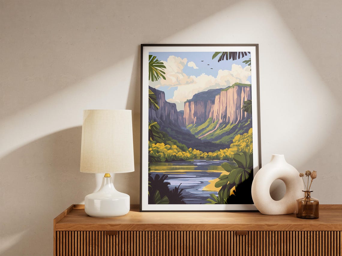 Venezuela Gran Sabana Tepui Mountains River Jungle Valley Poster - Image 5