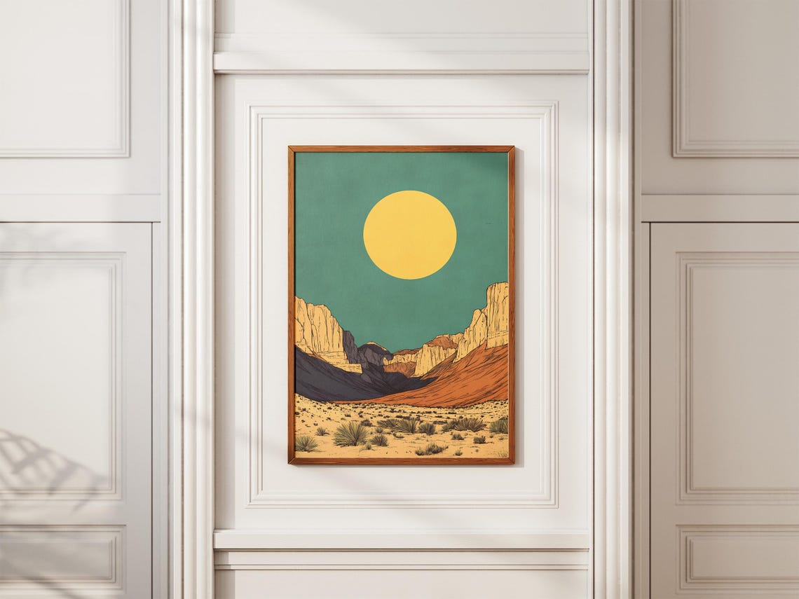 Guadalupe Mountains National Park Sun Over Desert Canyon Poster - Image 2