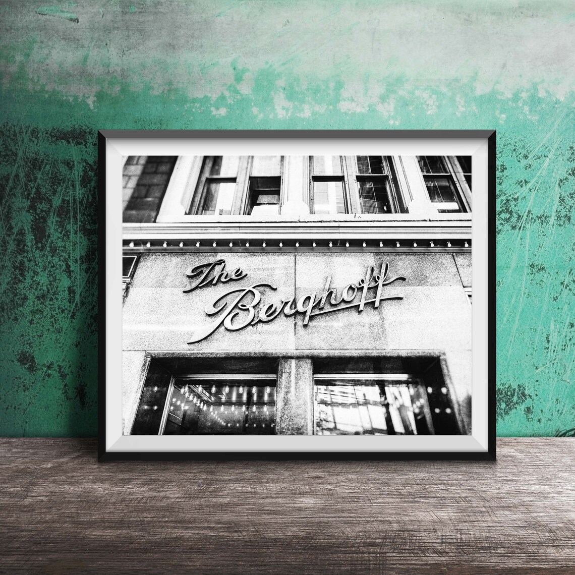 The Berghoff Restaurant Gold Script Sign Chicago Facade Poster - Image 2
