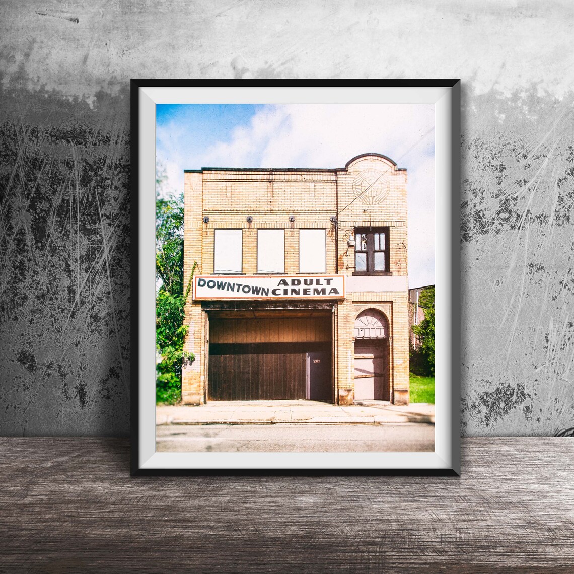 Downtown Adult Cinema, Akron Ohio Building Art Print