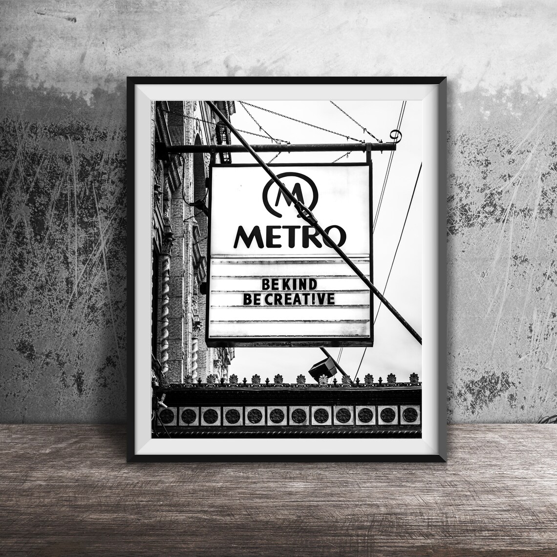 The Metro Lakeview Chicago Sign, Travel Poster