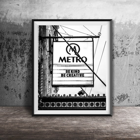 The Metro Lakeview Chicago Sign, Travel Poster
